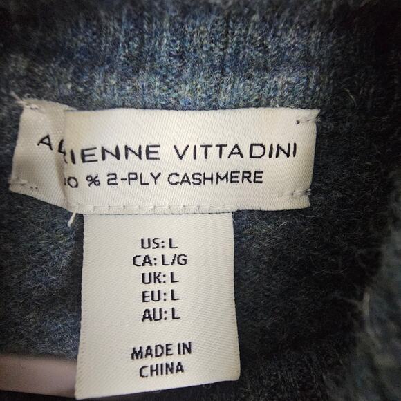 Adrienne Vittadini Womens 100% Cashmere Sweater Cowl Neck Size L Quiet Luxury - Picture 6 of 8